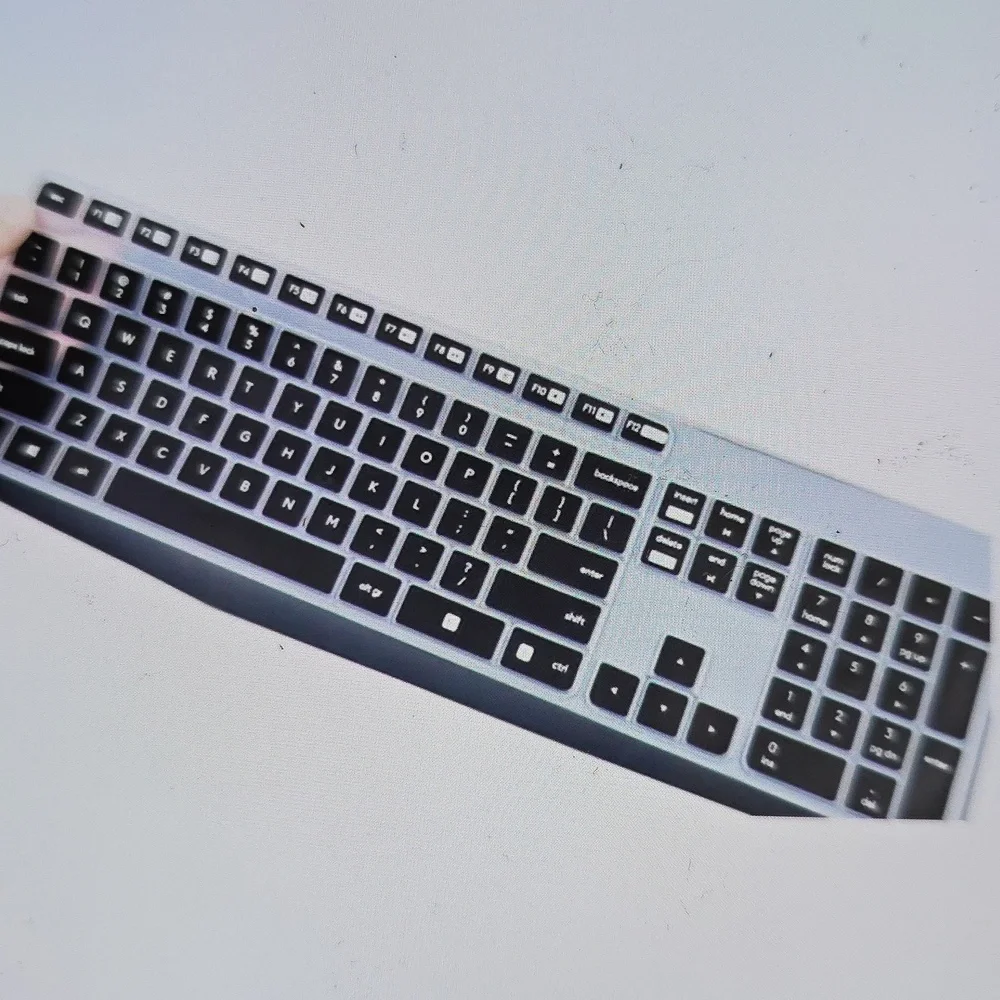 Premium Black Keyboard Protector Compatible W/ Logitech MK235 K375S Silicone